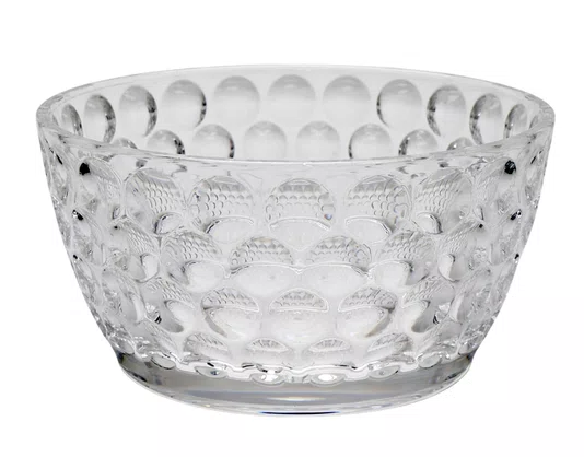 Bowl Acrílico 14 cm Lapidado Transparente