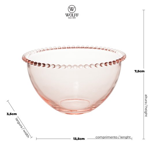 Bowl Cristal Pearl Wolff Rosé