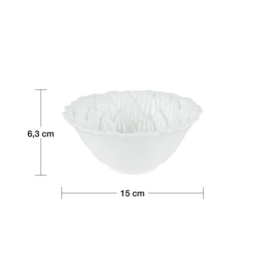 Bowl de Porcelana Daisy Wolff Branco 14x6 cm