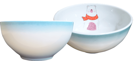 Bowl de Porcelana Urso 400ml Germer Colorido 12,5cm