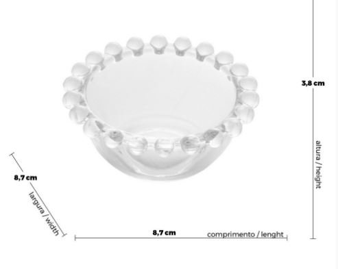 Bowl de Vidro Clear Dots Pequeno Urban 8,7cm
