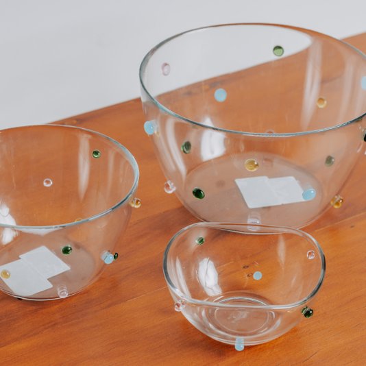 Bowl em Vidro Gemas Coloridas 1 Litro
