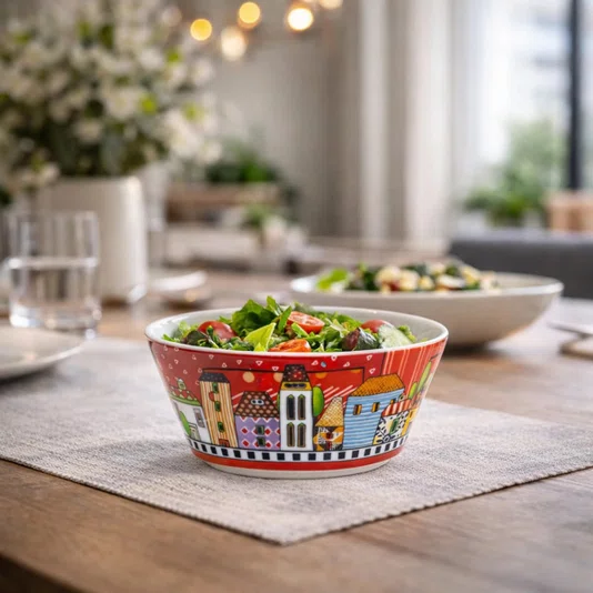 Bowl Paese Mio Egan Italy Vermelho 420 ml
