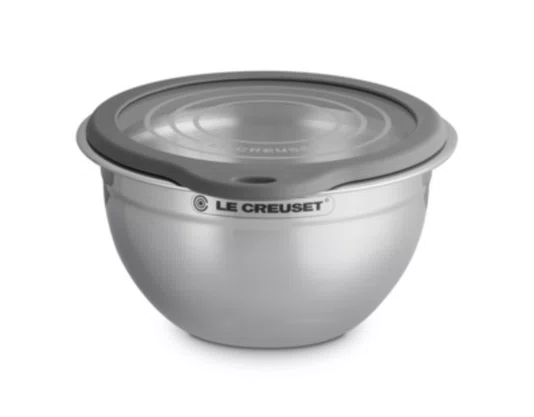 Bowl Para Mistura Com Tampa Vidro Le Creuset Inox 23 cm