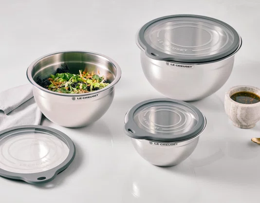 Bowl Para Mistura Com Tampa Vidro Le Creuset Inox 27 cm