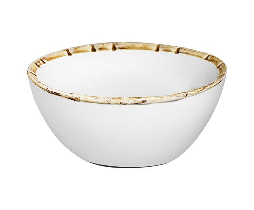 Bowl para Sopa Bambu Scalla Cerâmica Branco 6,5 x 14cm 