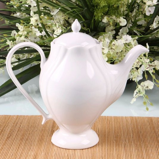 Bule de Porcelana com Tampa Soleil White Oxford 1200 ml

