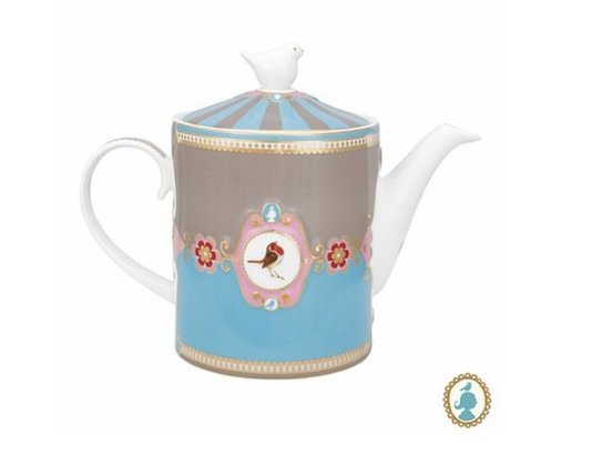 Bule Medallion Love Birds Pip Studio Azul Stripes 1,3 Litros