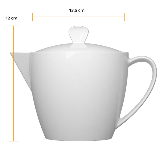 Bule Para Chá de Porcelana 1,1L Germer Branco 13,5cm