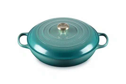 Caçarola Buffet Signature Le Creuset Bleu Riviera 30 cm