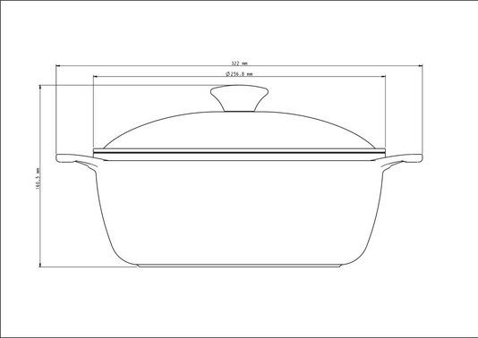 Caçarola de Aluminio Lyon Indução Tramontina Preto 24 cm