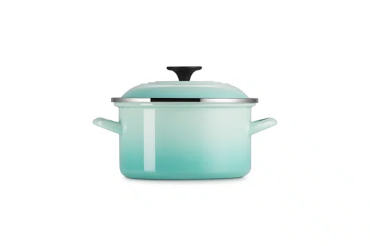 Caçarola Redonda em Aço Inox Esmaltado Le Creuset Cool Mint 20 cm