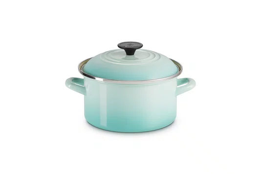 Caçarola Redonda em Aço Inox Esmaltado Le Creuset Cool Mint 20 cm