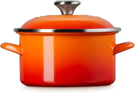 Caçarola Redonda EOS em Aço Inox Esmaltado Le Creuset Laranja 20 cm