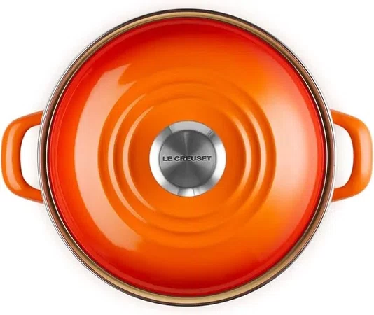 Caçarola Redonda EOS em Aço Inox Esmaltado Le Creuset Laranja 20 cm