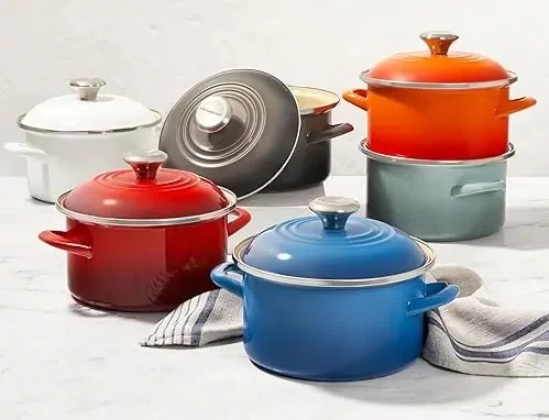 Caçarola Redonda EOS em Aço Inox Esmaltado Le Creuset Laranja 20 cm