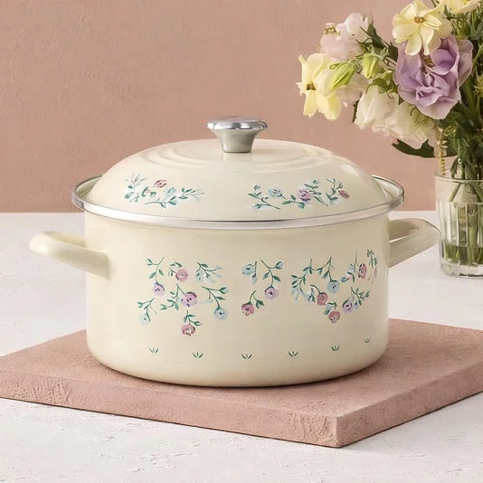 Caçarola Redonda EOS em Aço Inox Esmaltado Flow Le Creuset 20 cm