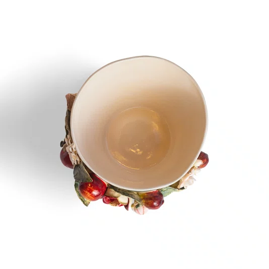 Cachepot Redondo Frutas e Flores Zanatta Casa 26 cm
