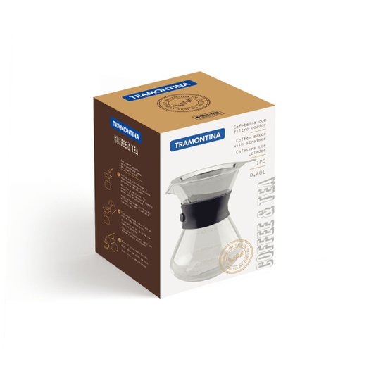 Cafeteira Com Filtro Coador Vidro Borossilicato Tramontina