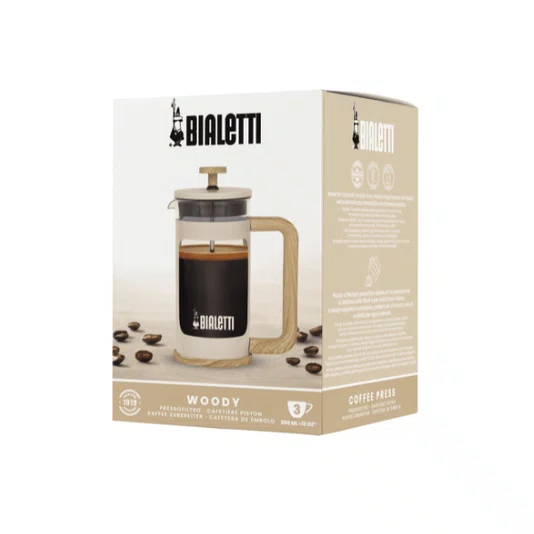 Cafeteira French Press Woody Bialetti Bege 350 ml