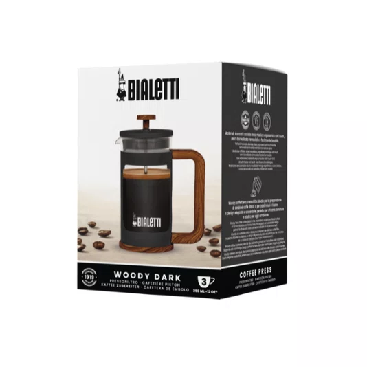 Cafeteira French Press Woody Bialetti Preto 350 ml