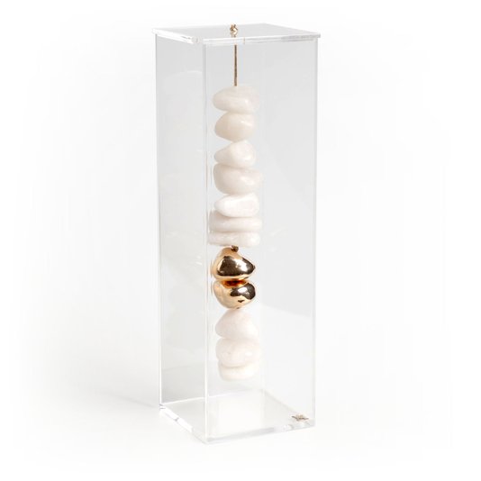 Caixa De Acrílico GG Quartzo Branco