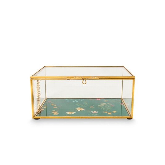 Caixa de Vidro Home Decor Pip Studio Dourado 21 cm