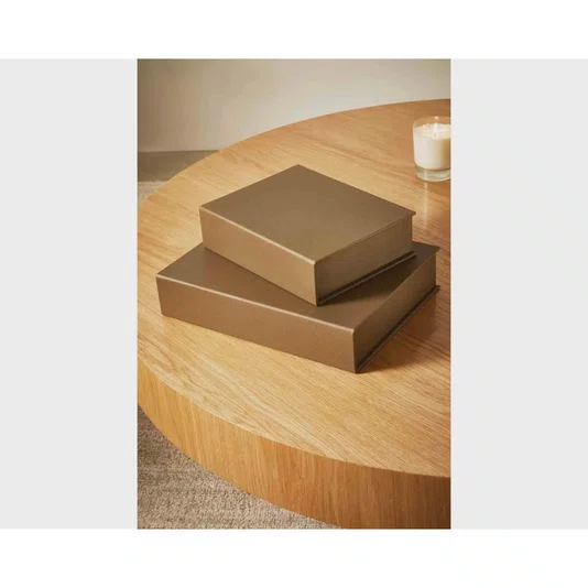 Caixa em MDF com Revestimento em PU Mart Bege 24,5cm