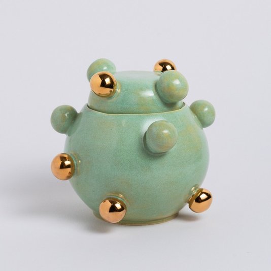 Caixinha Bruxelas Ouro Alternado Aqua Marô Antunes