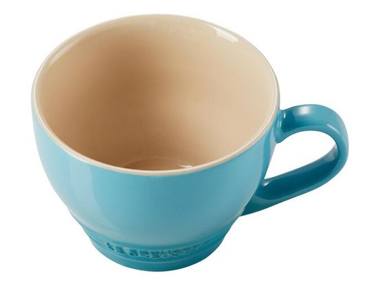 Caneca Bistro Cerâmica Le Creuset Azul Caribe 400 ml