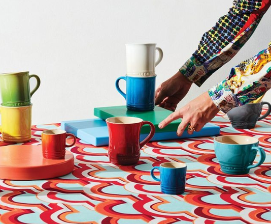 Caneca Bistro Cerâmica Le Creuset Azul Caribe 400 ml