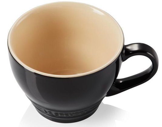 Caneca Bistrô de Cerâmica Le Creuset Black Onix 400 ml