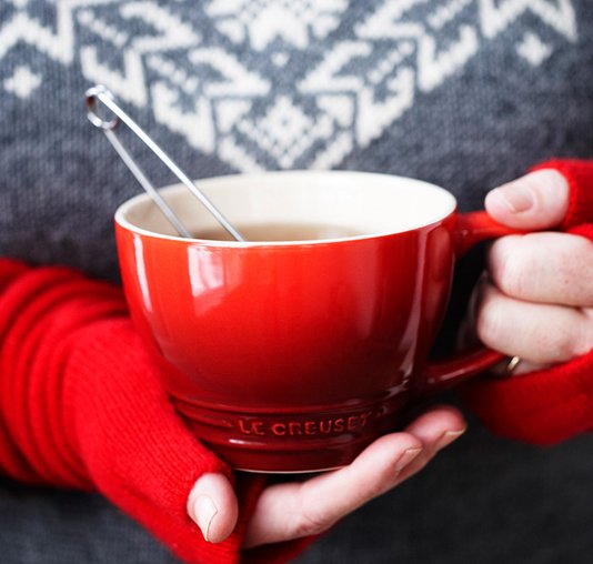 Caneca Bistrô de Cerâmica Le Creuset Vermelho 400 ml