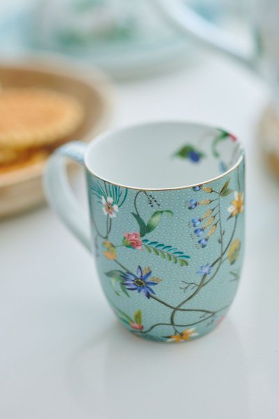 Caneca de Porcelana Pequena Flowers Jolie Pip Studio Azul