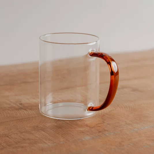 Caneca em Vidro Borossilicato Âmbar 420 ml