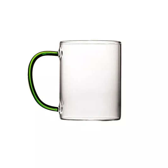 Caneca em Vidro Borossilicato Verde 420 ml