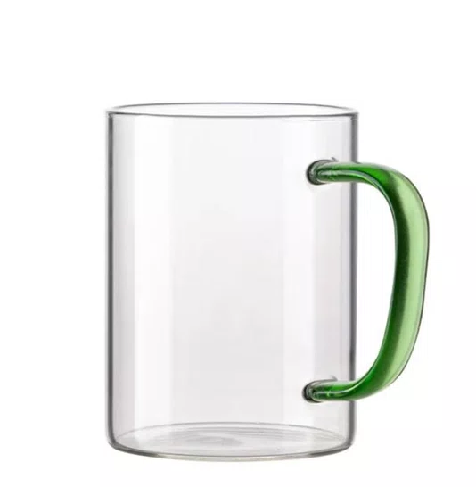 Caneca em Vidro Borossilicato Verde 420 ml