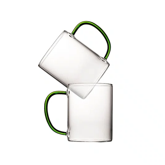 Caneca em Vidro Borossilicato Verde 420 ml