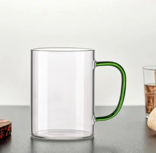 Caneca em Vidro Borossilicato Verde 420 ml