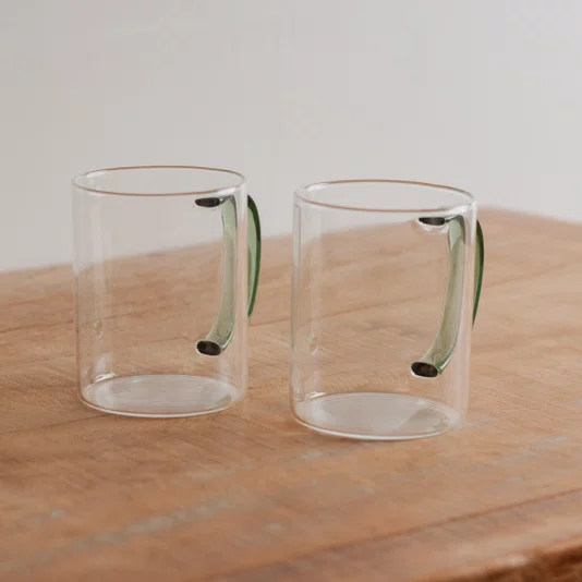 Caneca em Vidro Borossilicato Verde 420 ml