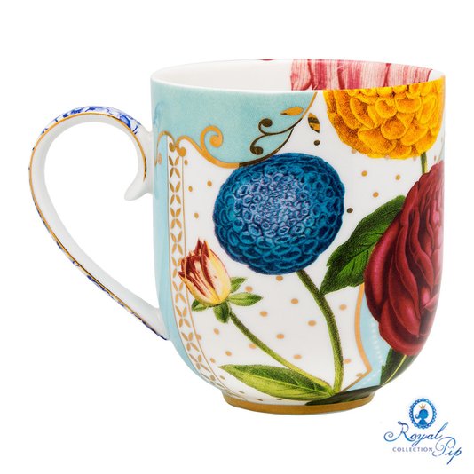 Caneca Grande de Porcelana Flowers Royal Pip Studio 325 ml
