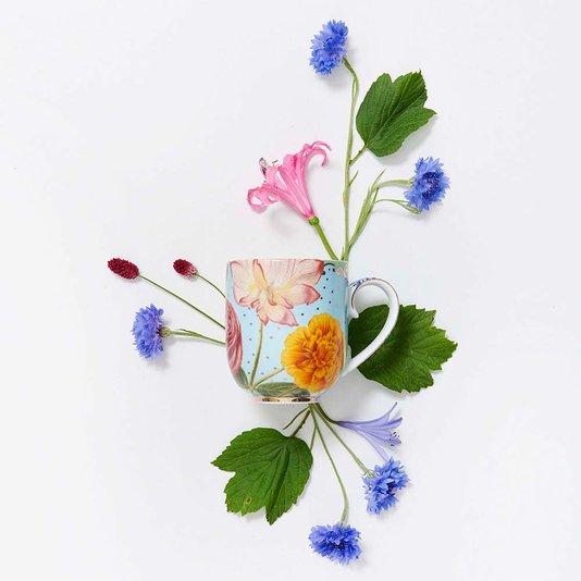 Caneca Grande de Porcelana Flowers Royal Pip Studio 325 ml