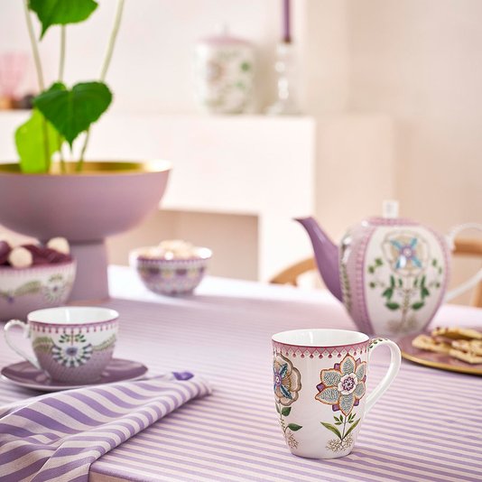 Caneca Grande Lily & Lotus Pip Studio Off White 350 mll