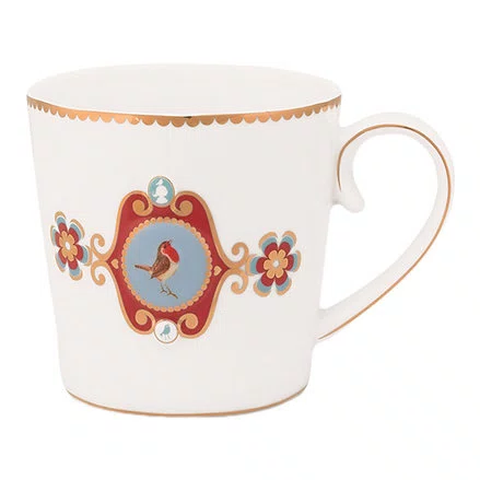 Caneca Grande Medallion Love Birds Pip Studio Branco