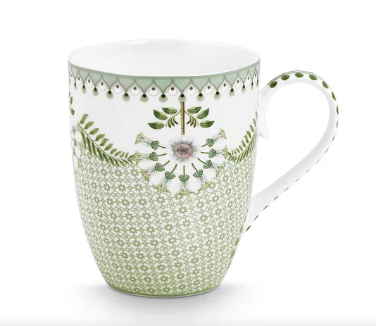 Caneca Grande Tiles Pip Studio Verde Claro 350 ml