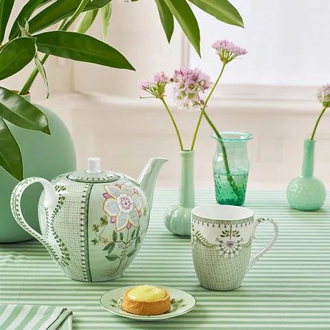 Caneca Grande Tiles Pip Studio Verde Claro 350 ml