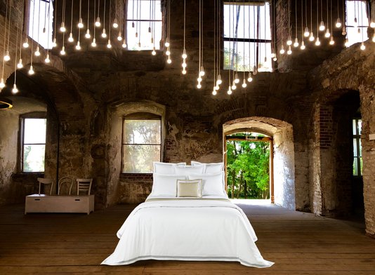 Capa de Duvet Oriane Queen 500 Fios Algodão Pima Yves Delorme Branco 2,60x2,40m