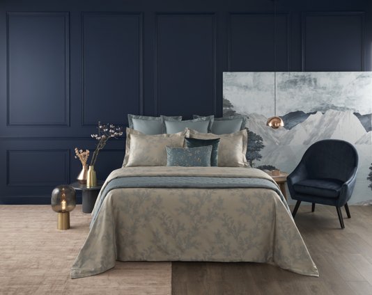 Capa de Duvet Queen Rameaux 300 Fios Yves Delorme Estampado