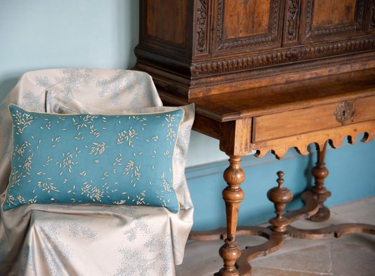 Capa de Duvet Queen Rameaux 300 Fios Yves Delorme Estampado