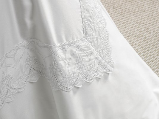 Capa de Edredom Queen Cetim 100% Algodão Egípcio 600 Fios Ducale Trussardi Branco 2,50 x 2,50 m
